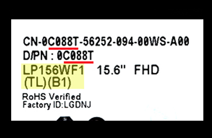 Dell LCD Part Number