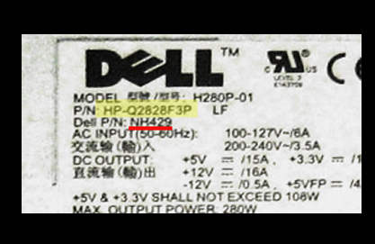 Dell Power Supply Part Number